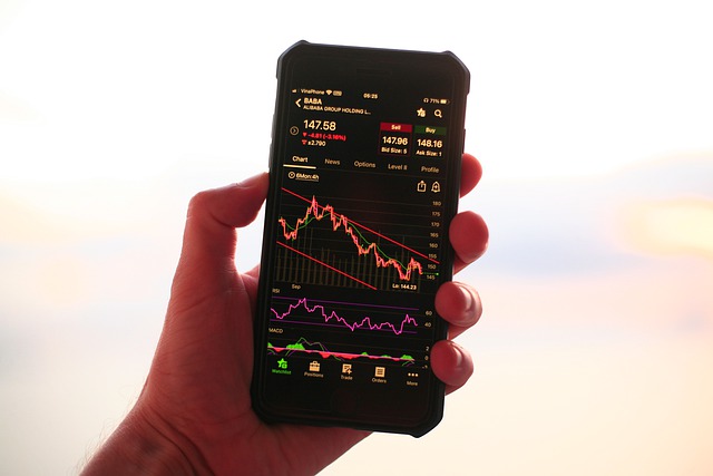 stock market on phone